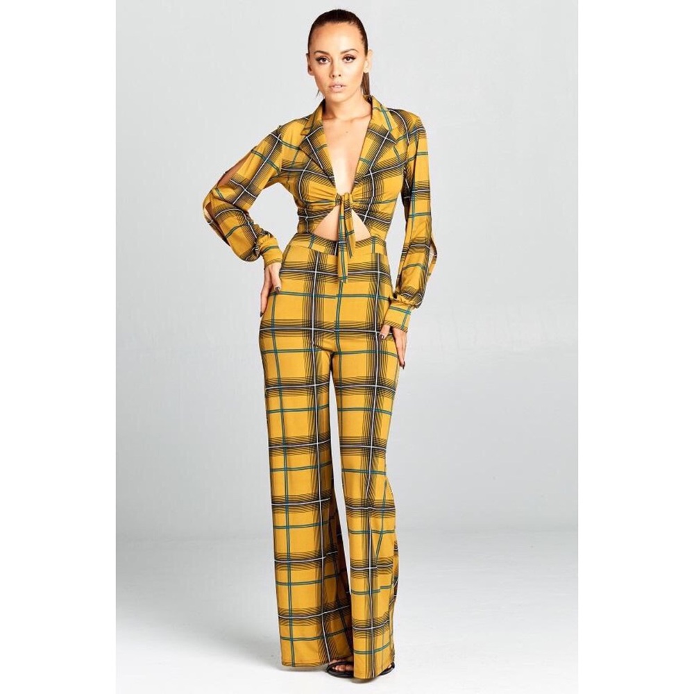 London Plaid Jumpsuit